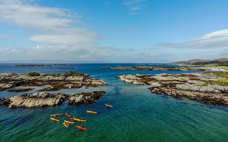 SA Loch Eil Kayaking at sea sunny 800x500